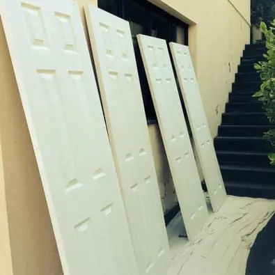 Sprayed doors drying