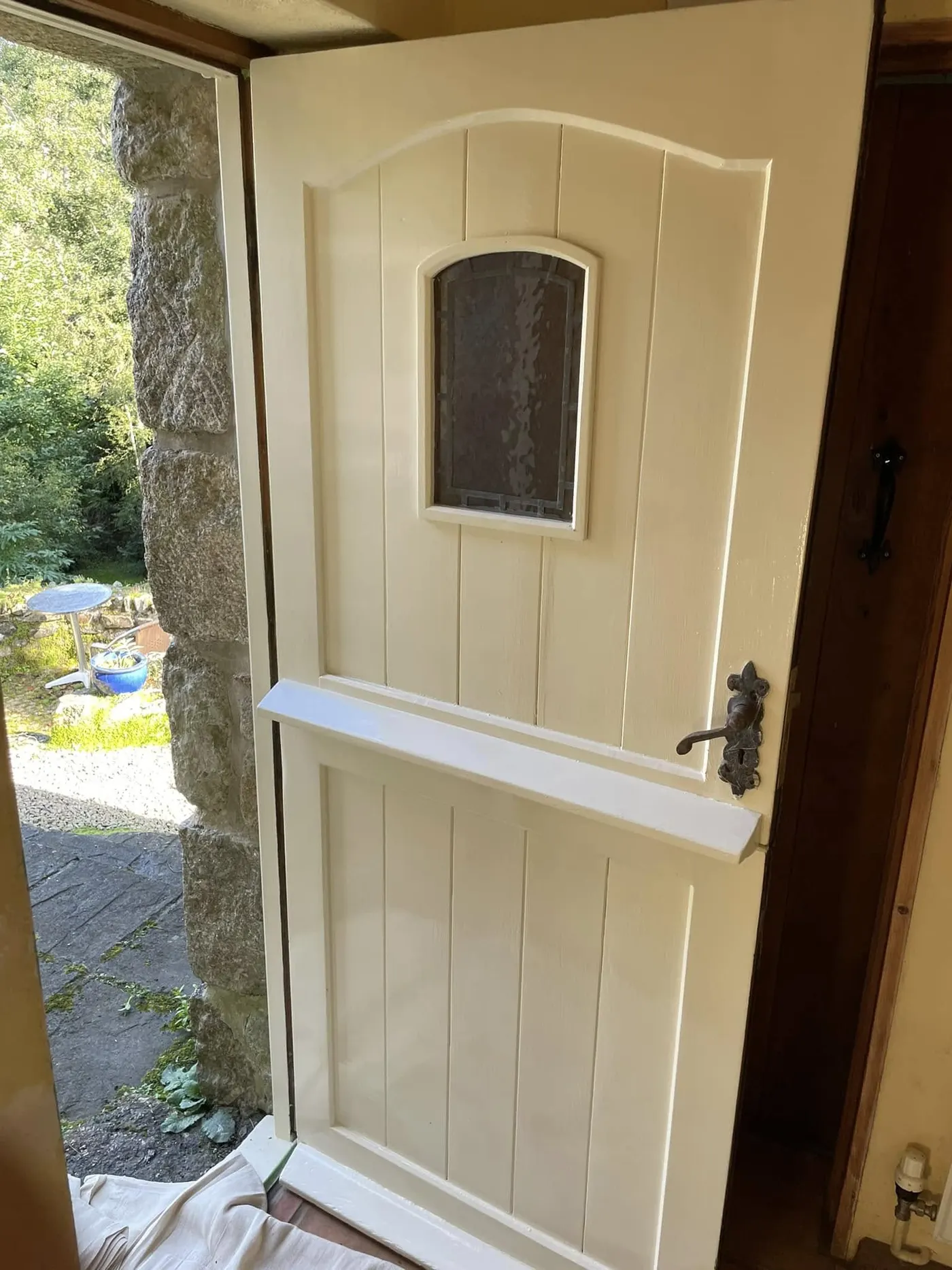 Cream-painted timber stable door